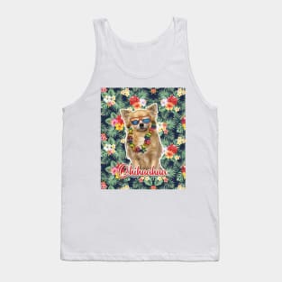 Chihuahua Summer Funky Hawaiian, Hawaii Style, Dog Personalized Hawaiian Tank Top